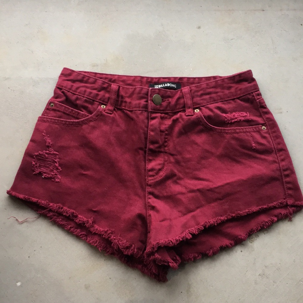 Red billabong shorts